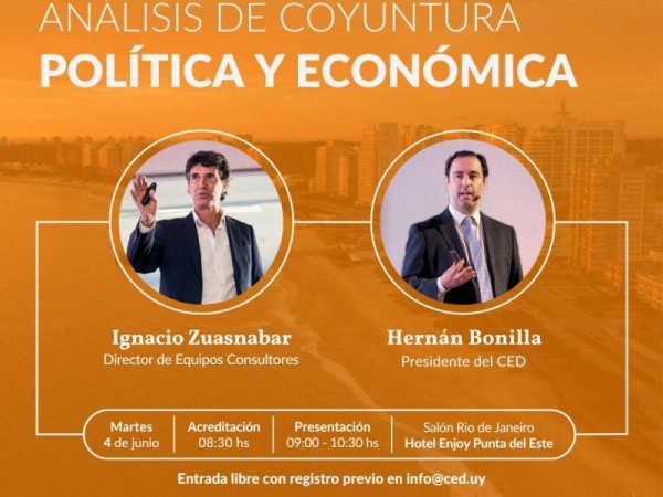 Evento sobre coyuntura política y económica llega a Enjoy de Punta del Este