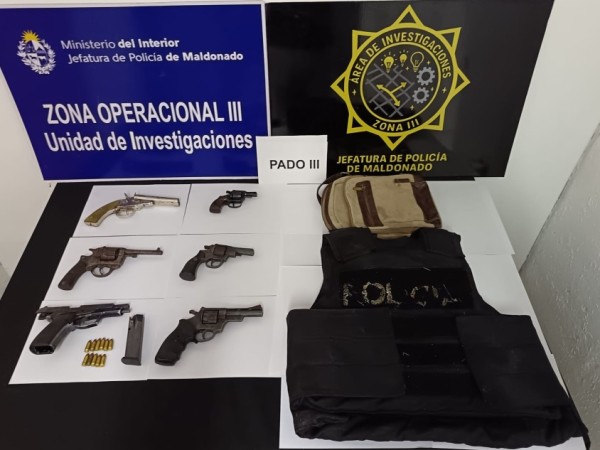 Incautaron 6 armas d...