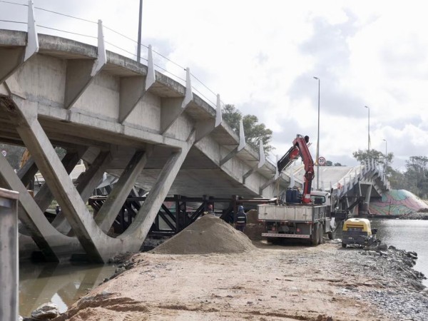 Comenzaron los trabajos de remodelación definitiva del Puente 2 de la Barra