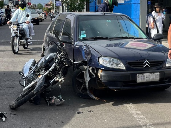 Siniestro de tránsito en el centro de Maldonado