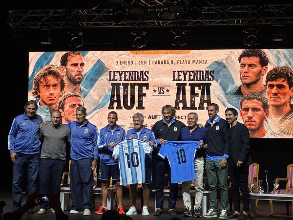 Se viene el encuentro de fútbol entre leyendas uruguayas y argentinas