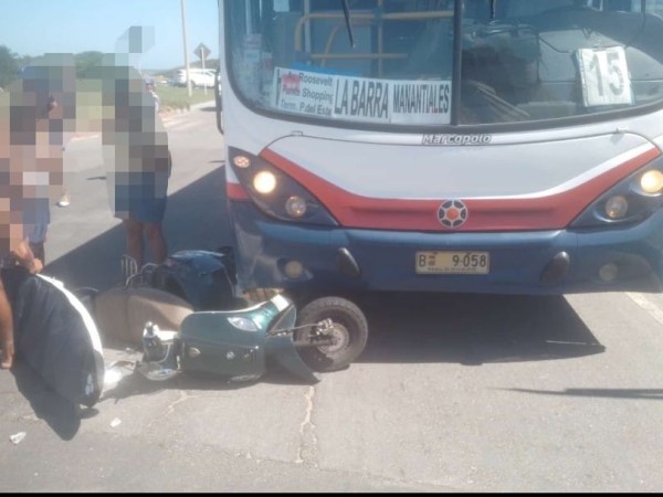 Otro siniestro de tránsito involucra una moto y un ómnibus