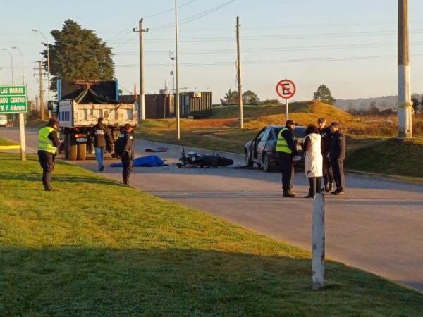 Siniestro de tránsito fatal: un hombre falleció tras ser embestido por un camión