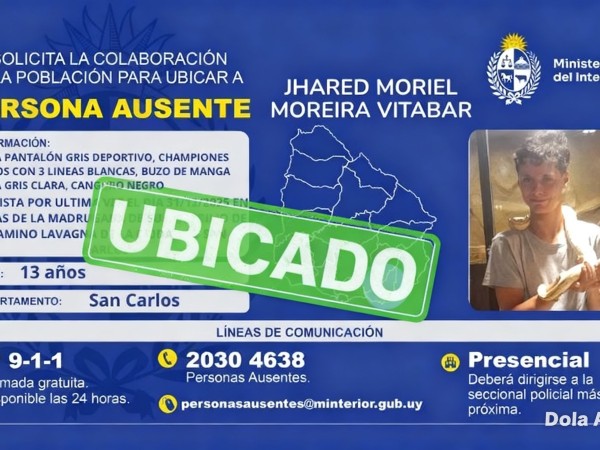 Fue localizado adole...