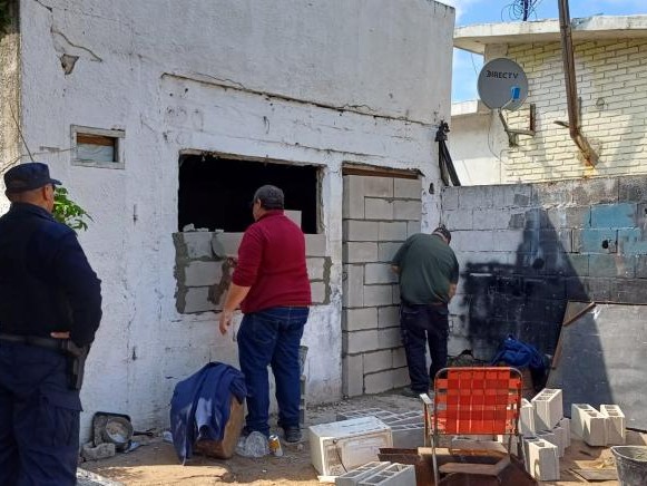 Se tapió la casa que funcionaba como boca de droga en barrio Sarubbi