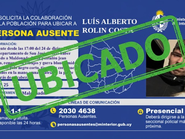 Fue localizado joven...