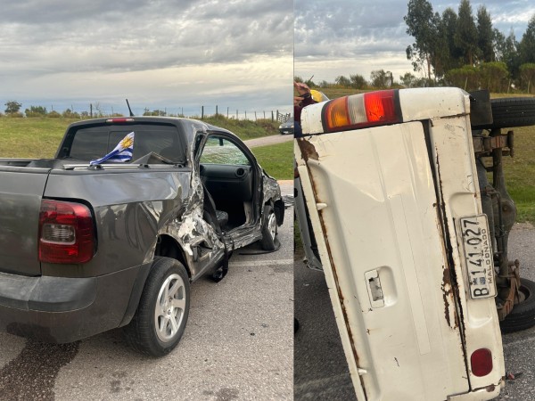 Choque entre camionetas en San Carlos dejó tres lesionados