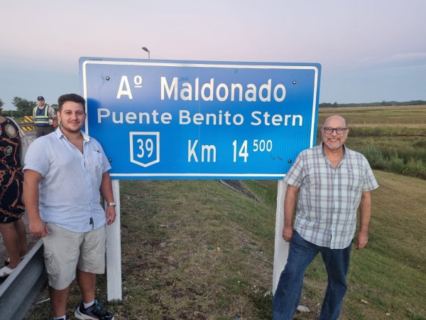 Homenaje: puente sobre la ruta 39 entre Maldonado y San Carlos lleva el nombre de Benito Stern