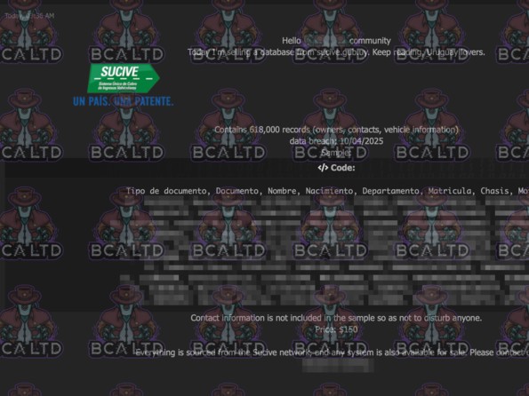 Filtran y venden datos de 618.000 usuarios del Sucive en la deep web tras hackeo al sistema estatal