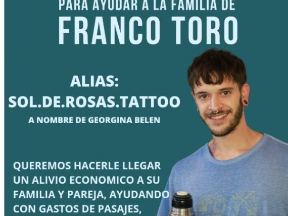 Lanzaron una campaña solidaria para recaudar fondos y repatriar los restos de Franco Toro