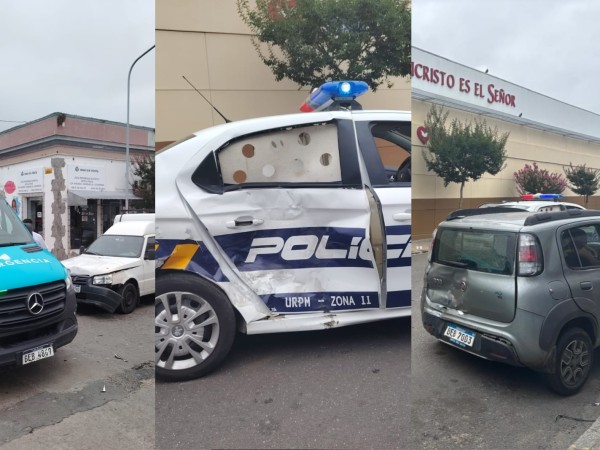 Traslado policial de un herido por arma blanca culminó en siniestro de tránsito con varios heridos