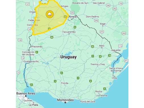 ¿Por qué en el mapa de Inumet figura el departamento de Maldonado con el nombre de Punta del Este?
