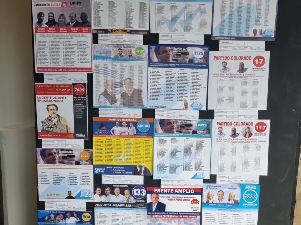 Maldonado duplicará las hojas de votación de las elecciones nacionales pasadas