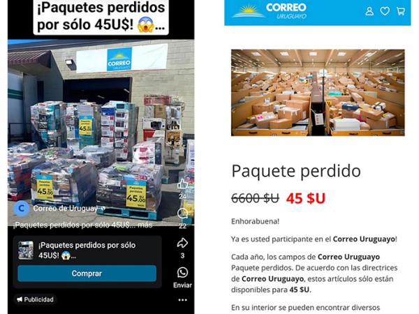 Correo Uruguayo advierte sobre estafas relacionadas con paquetes perdidos en redes sociales