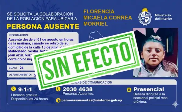 Buscan a una joven de 24 años ausente desde el 1 de agosto en Maldonado