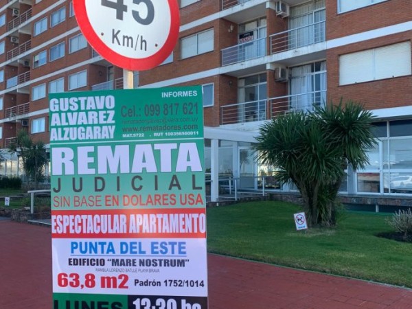 Fue rematado un apartamento en Punta del Este que tenía una deuda de 70 mil dólares en gastos comunes