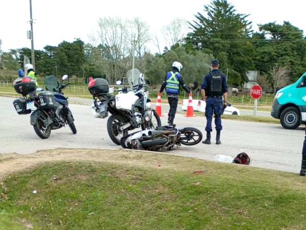 Motociclista está gr...