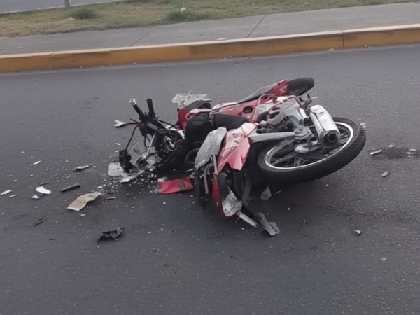 Motociclista fue der...