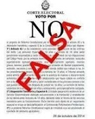 Mesa Política local del Frente Amplio denuncia aparición de papeletas falsas del NO