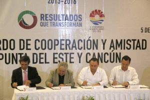 Laventure y Mujica destacaron hermanamiento entre Cancún y Punta del Este