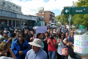 Momentos de tensión en manifestación por el agua