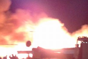 Incendio en asentamiento Los Eucaliptus