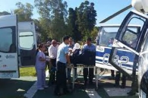 Una mujer intoxicada fue trasladada de Aiguá a Montevideo en helicóptero sanitario.