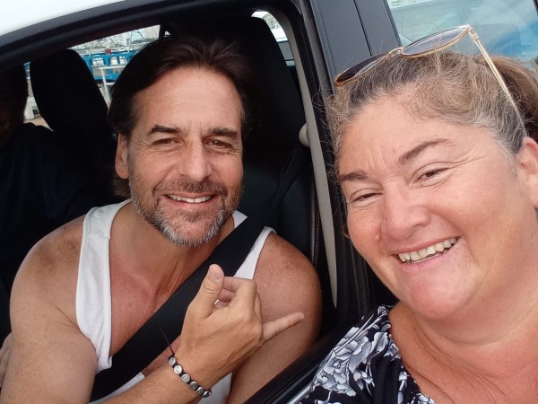El presidente Lacalle Pou estuvo recorriendo el puerto de Punta del Este