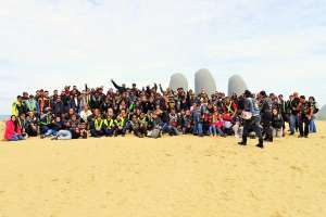 150 motoqueros revolucionaron la zona