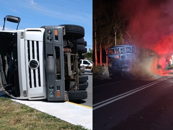 Incendio en ómnibus...