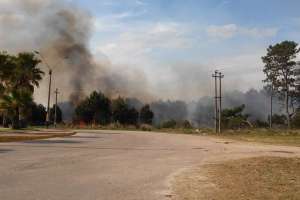 Incendio afectó la circulación por la ruta interbalnearia