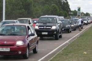 Hubo un intenso movimiento en las rutas de Maldonado, con unos 2.000 vehículos por hora
