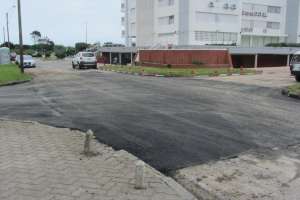 Corrigen hundimiento de pavimento y acumulación de agua en Parada 6