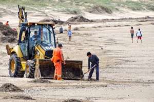 Esté miércoles comenzará la limpieza de los camalotes que llegaron a la costa por el temporal