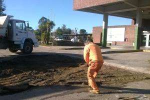 Acondicionan el área donde operan los ómnibus en la Terminal de Piriápolis