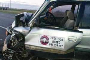 Boxeadores de Piriápolis resultaron politraumatizados en un choque frontal en Ruta 11