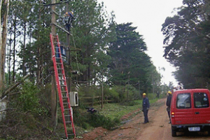 Todavía quedan más de dos mil clientes sin energía eléctrica en Maldonado