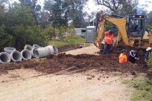 IDM construye un nuevo pluvial en la zona de Las Grutas