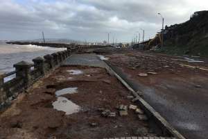Destrozos en la Rambla de los Argentinos costará U$S 800 mil