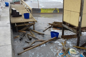 Trabajan en Piriápolis para reparar nuevos daños ocasionados por el temporal 