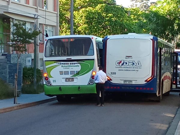 Roce entre dos ómnib...