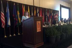 Diputada Arrieta expuso en Miami sobre el sistema de videovigilancia Maldonado Seguro