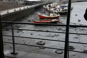 En 15 minutos el agua se retiró más de 10 metros en el Puerto de Punta del Este