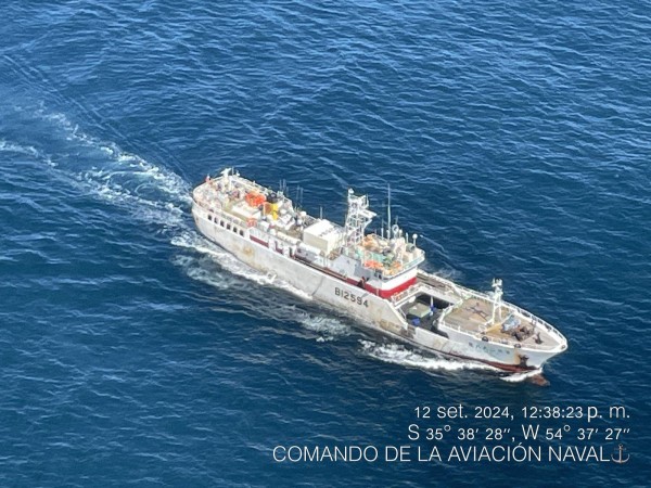 Detuvieron un buque taiwanés que realizaba pesca ilegal a 54 millas náuticas de Punta del Este