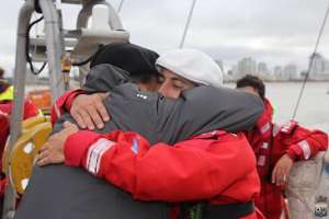 Llegó el Liverpool con el único uruguayo que integra la Clipper Round the World