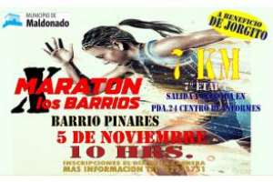 La 7º Edición de la Maratón por los Barrios de Maldonado llega a Pinares