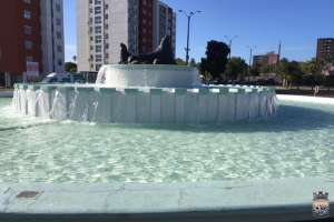 Se reacondicionó la fuente de Los Lobos