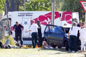 Seis heridos en accidente en la rotonda de Avenida Roosevelt y Dodera