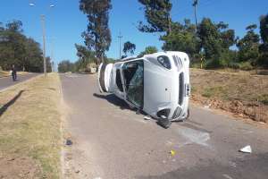 Espectacular accidente sin lesionados graves en Punta del Este