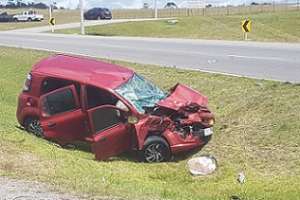 En otro accidente en Maldonado una mujer resultó politraumatizada grave